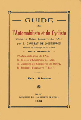 Guide de l’Automobiliste et du Cycliste dans le département de l’Ain
